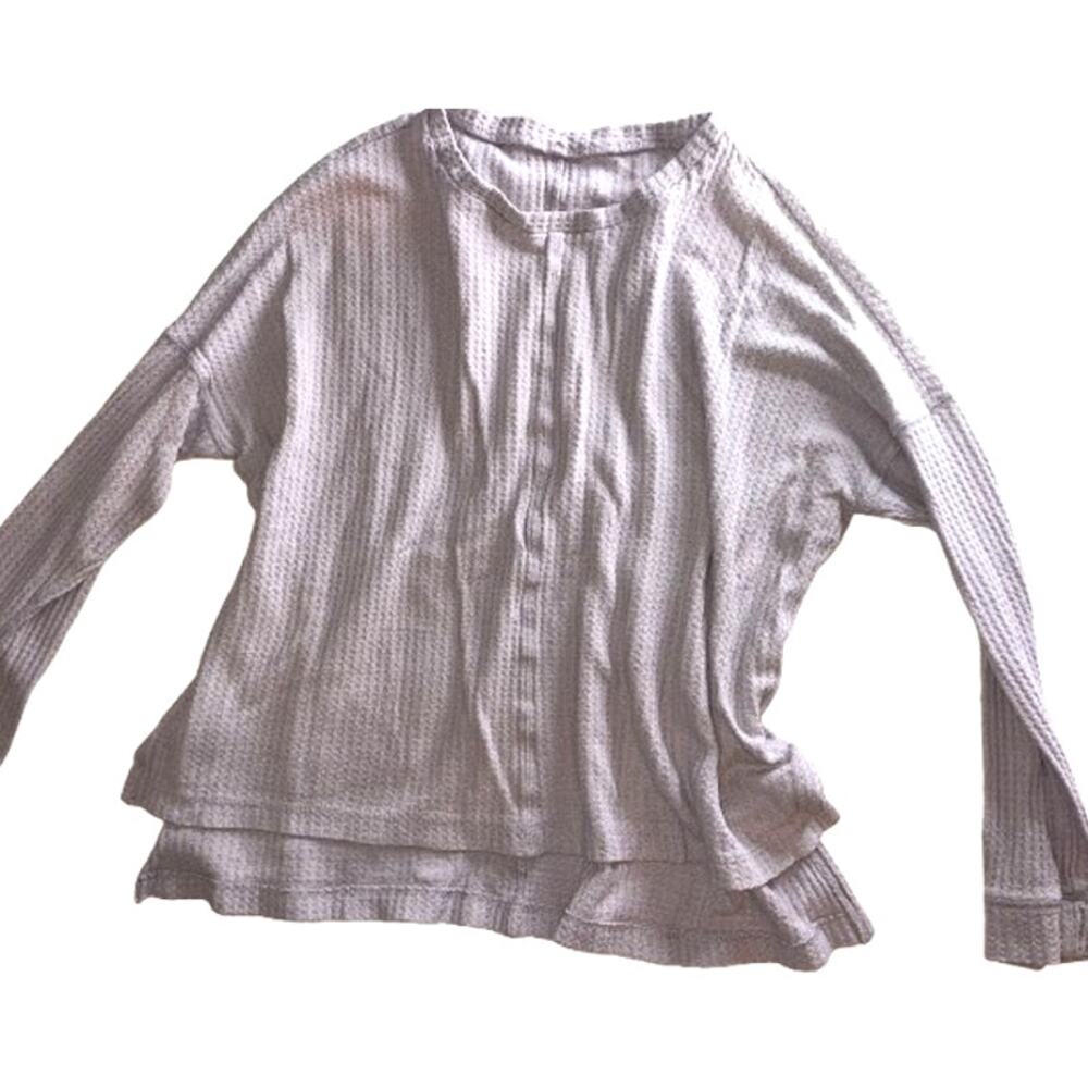 American Eagle Lilac Waffle Shirt